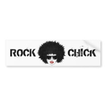ROCK CHICK AFRO BUMPER STICKERS