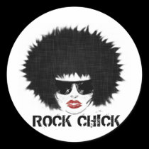 ROCK CHICK AFRO stickers