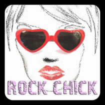 Rock Chick Glasses stickers