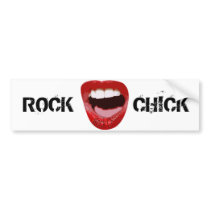Rock Chick Lips Bumper Stickers