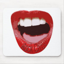 Rock Chick Lips Mouse Pad