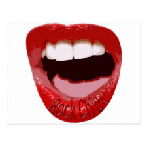 Rock Chick Lips Post Cards