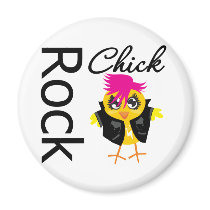 Rock Chick magnets by chicktshirts Rock Chick magnets