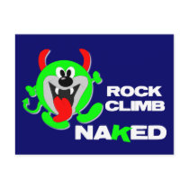 Rock Climb Naked Postcard