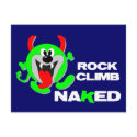 Rock Climb Naked Postcard