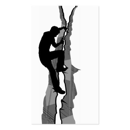 Rock Climber Bouldering Bookmark Business Card Template (back side)