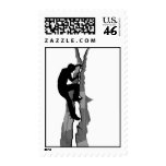 Rock Climber Bouldering Stamp
