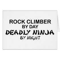 Rock Climber Deadly Ninja by Night Greeting Cards