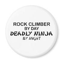 Rock Climber Deadly Ninja by Night Refrigerator Magnet