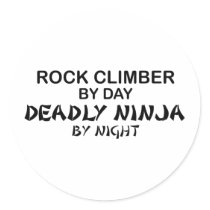 Rock Climber Deadly Ninja by Night Stickers