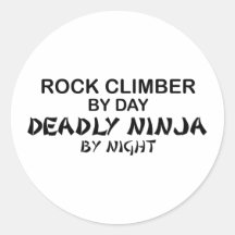 Rock Climber Deadly Ninja by Night Stickers