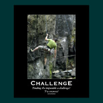 Rock Climber Outdoors Motivational Poster posters