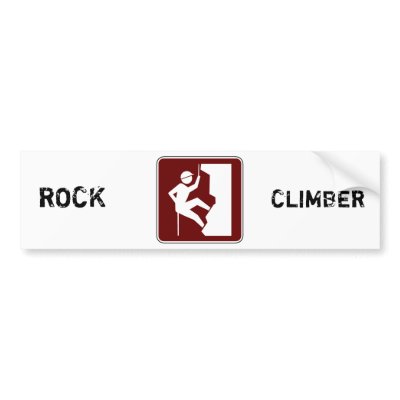 Rock Climbing Bumper Stickers by shopstew