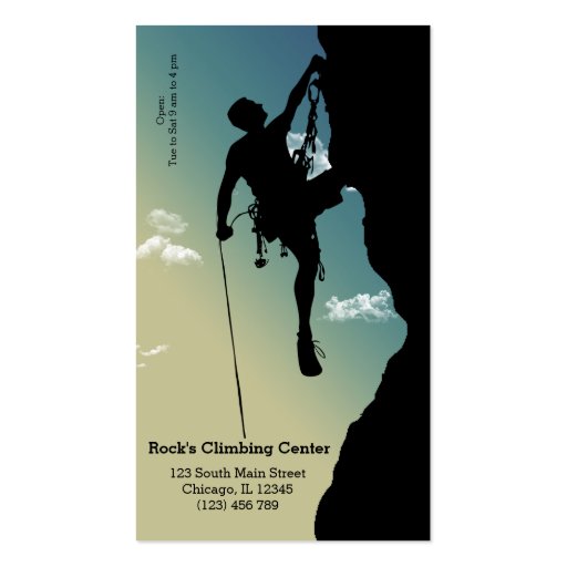 Rock Climbing Business Card Zazzle