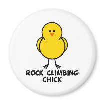 Rock Climbing Chick Fridge Magnets