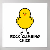 Rock Climbing Chick Print