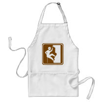 Rock Climbing Highway Sign aprons by wesleyowns Rock Climbing Highway Sign aprons