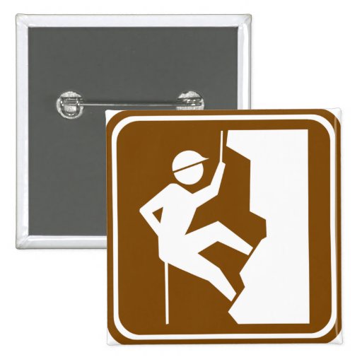 Rock Climbing Highway Sign Button