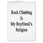 Rock Climbing Is My Boyfriend's Religion Cards