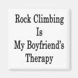Rock Climbing Is My Boyfriend's Therapy Magnets