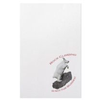 Rock Climbing is not for Wussies! Personalized Stationery
