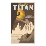 Rock Climbing on Titan, a moon of Saturn Poster