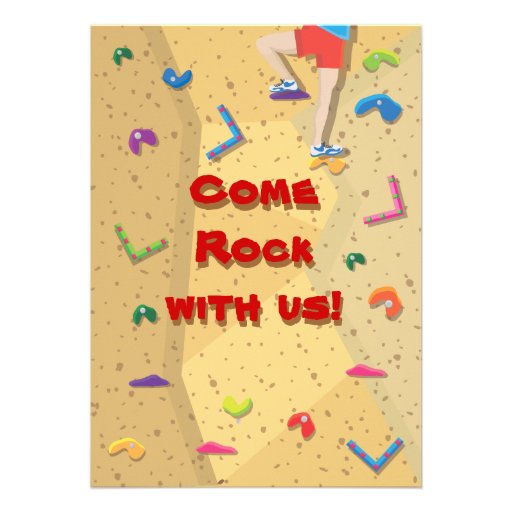 Rock Climbing Party Invitations