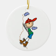Rock Climbing Stick Figure Ornaments