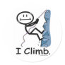 Rock Climbing Round Stickers Rock Climbing Round Stickers
