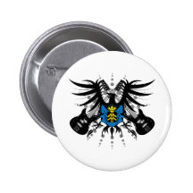 Rock Coat of Arms Pinback Buttons