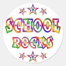 Rock de la escuela de las estrellas pegatinas  