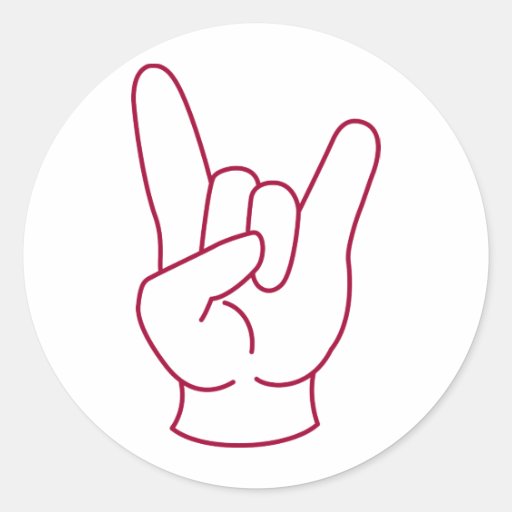 Rock Fist Classic Round Sticker Zazzle