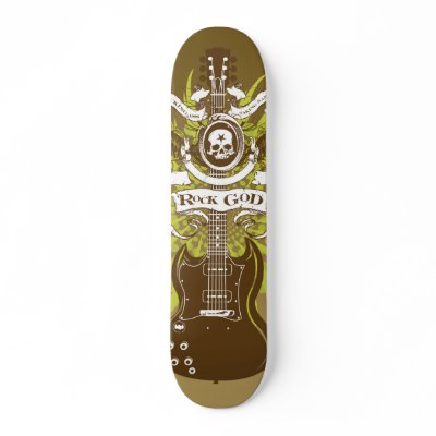 Rock God Custom Skateboard by OfficeGangsta
