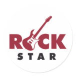 rock guitar sticker