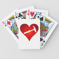 Rock Hammer Heart Playing Cards playing cards
