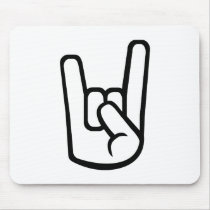 Rock Hand sign Mousepads