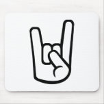 Rock Hand sign Mousepads
