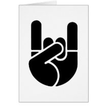 Rock Hand Stencil Greeting Cards