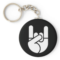 Rock Hand Stencil Keychains