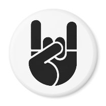 Rock Hand Schablone magnete by kbilltv Rock Hand Schablone magnete
