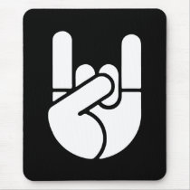 Rock Hand Schablone mauspads