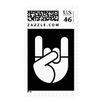 Rock Hand Stencil postage by kbilltv Rock Hand Stencil postage