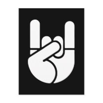 Rock Hand Stencil Post Cards
