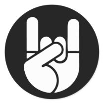 Rock Hand Stencil stickers by kbilltv Rock Hand Stencil stickers