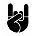 Rock Hand Stencil t-shirts by kbilltv Rock Hand Stencil t-shirts