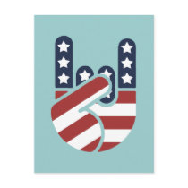 Rock Hand USA Post Card