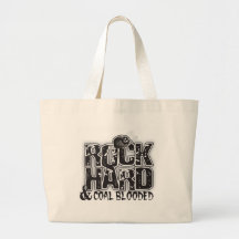 ROCK HARD AND COAL BLOODED CANVAS BAG