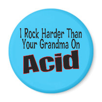 Rock Harder Fridge Magnet