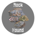 Rock Hound Mineral Collectors Funny Sticker Label