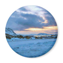 Rock Ice Sky Sun by Ozborne Whilliamsson Magnets